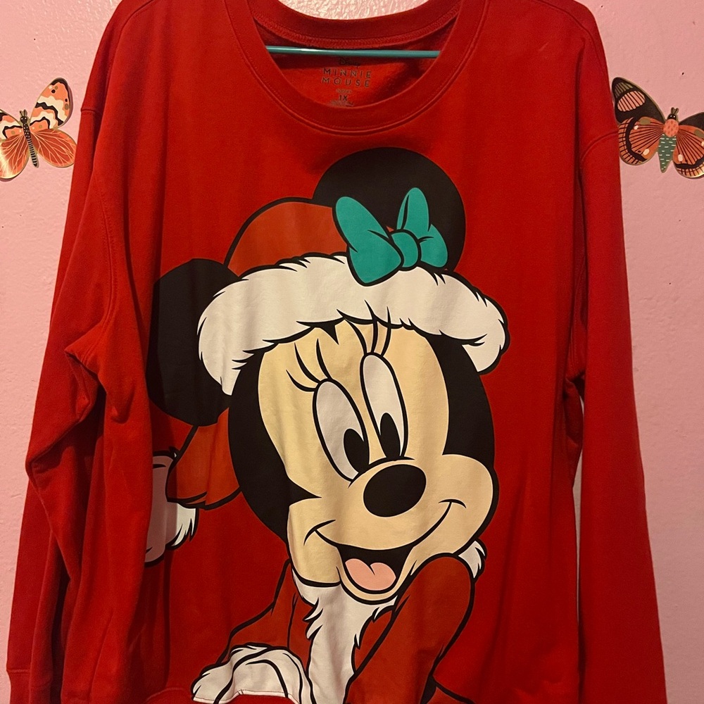 Disney Red Minnie Mouse Juniors Sweatshirt
